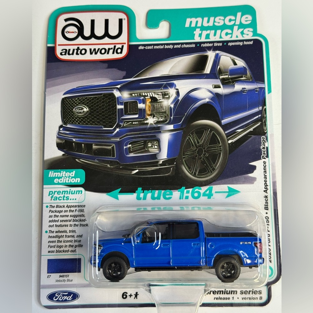 Auto World Muscle Trucks 2020 FORD F-150 Black Appearance Package